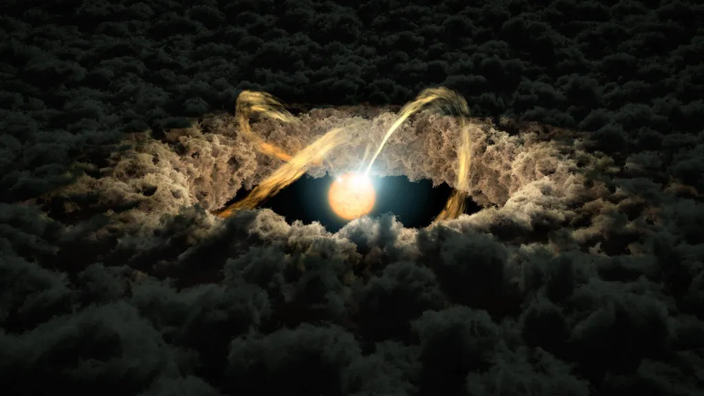 A star surrounded by a protoplanetary disk