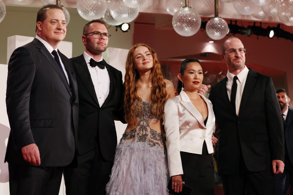 Brendan Fraser, Samuel de Hunter, Sadie Sink, Hong Chau, and director Darren Aronofsky