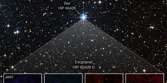 An image of exoplanet 65426 b released by NASA. 